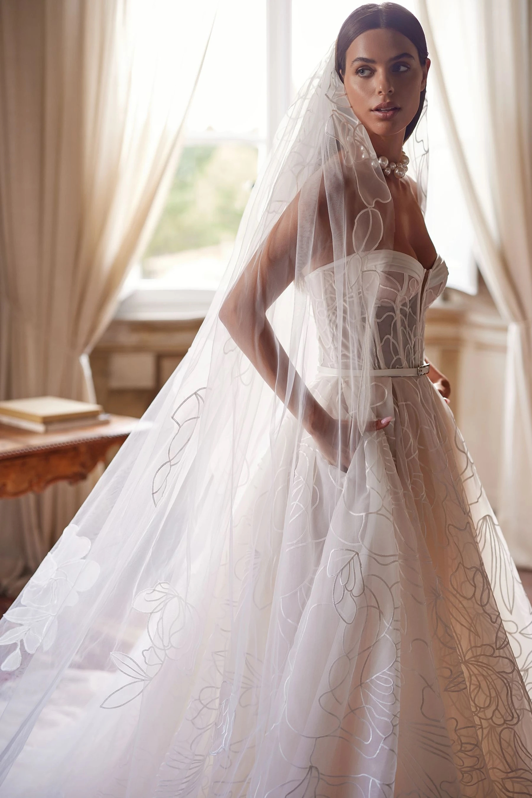 wedding dress with heart cut out back Champagne Bohemian Wedding Gown with Heart-Shaped Court Train