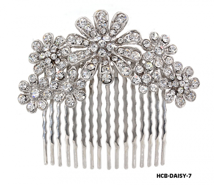 Hair Comb – Bridal Hair Combs & Clips w/ Austrian Crystal Stones  Daisy - HCB-DAISY-7