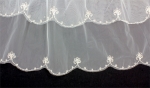 Veil - Multi Layer - Clear Beaded Embroidery - 36" - VL-V0014