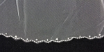 Veil - Pearl Embellishment with pipe bead Trim - Multi layers  - 39" - VL-V50141-IV