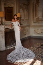 Luxury Wedding Dress/ Embroidery, with Detachable Decorative Detail - Tesouro - LIDA-01348+DD.00.17