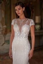 Luxury Wedding Dress - Embroidered Tank Top with Exquisite Lace - Beguiling Love - LIDA-01354.00.17