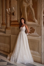 Luxury Wedding Dress - Delicate Lace A-line Dress and Skirt With Lining - Abraiante - LIDA-01362.42.00