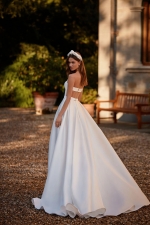 Luxury Wedding Dress - A-line V-Nneck Mikado Fabric with Comfortable Pockets - Arabissa - LDK-08309.00.00