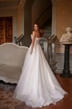 Luxury Wedding Dress - A-line Heart-shaped with Vertical Organza Drapery - Matiolissa - LDK-08312.00.17